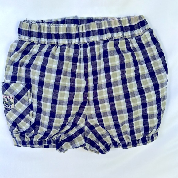 Vintage 2002 Gently Worn b.t Kids Top & Shorts Set - 6-9 M - Navy Blue & Green - Picture 7 of 12